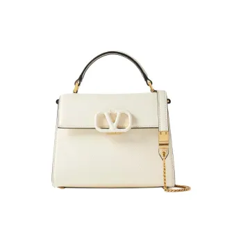 Valentino Cow Leather Crossbody Bag, Handbag Mini Women's Cream