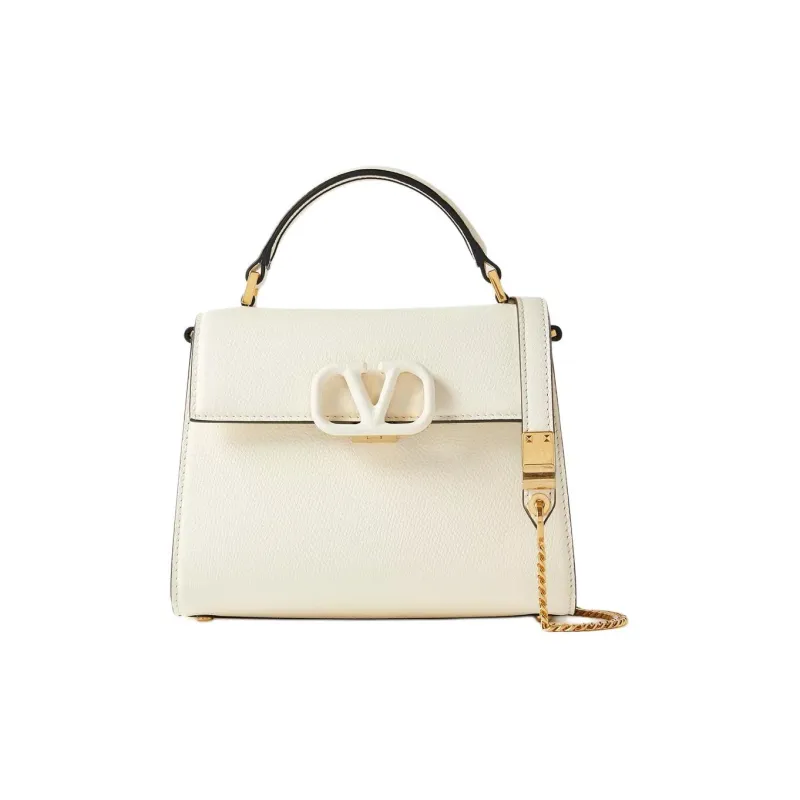 Valentino Cow Leather Crossbody Bag, Handbag Mini Women's Cream-0