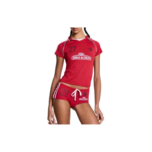 Jaded London 2000Archives Co-branded Model Sports Shorts Women's Red