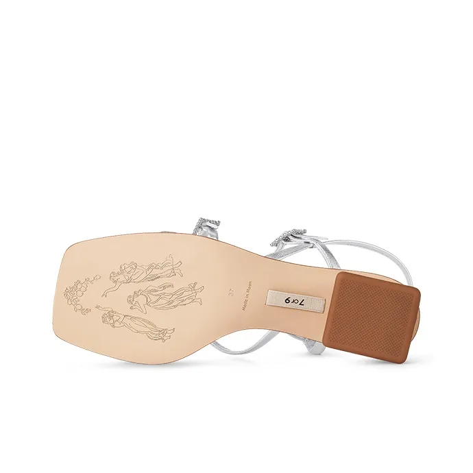 7or9 Strap Sandals 5cm Women's Silver-4