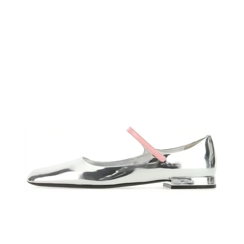 PRADA Mary Jane Shoes Women's Metallic Silver-0