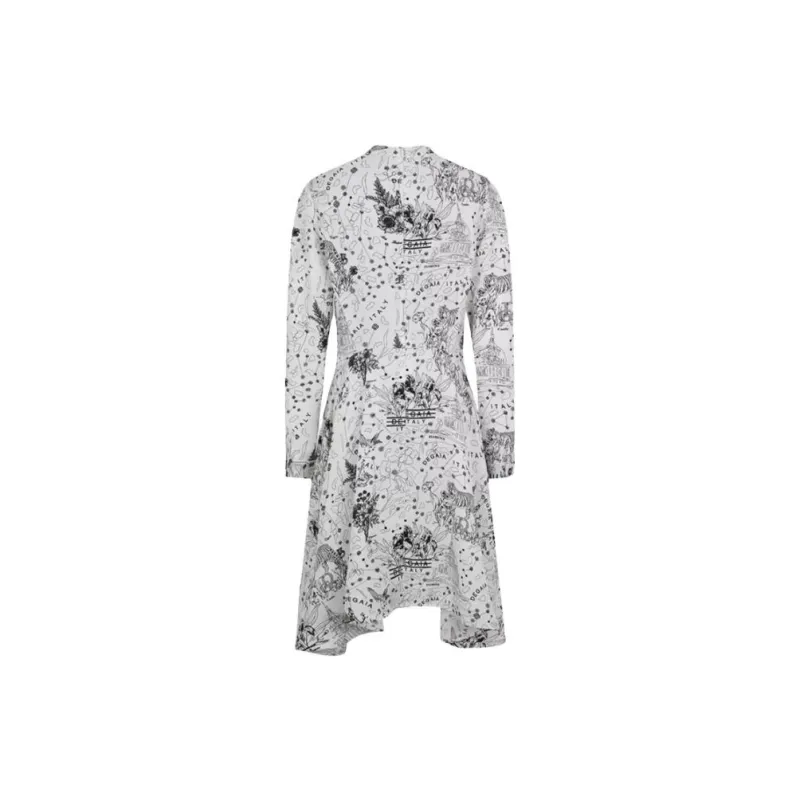 DEGAIA Long Sleeved Dress Women's White-1