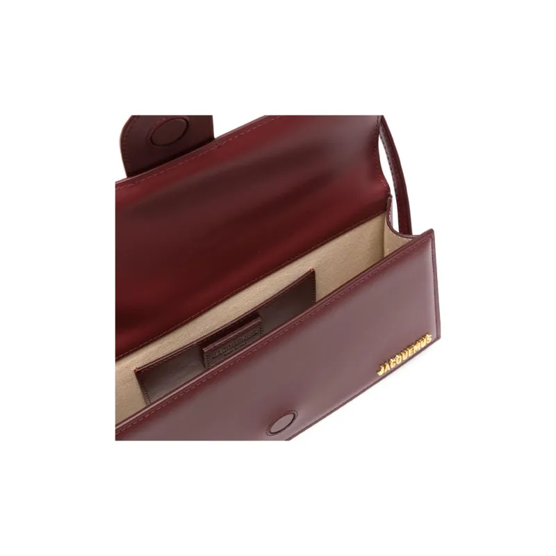 Jacquemus Le Bambino Calfskin Crossbody One Shoulder Handbag Women's Burgundy-3
