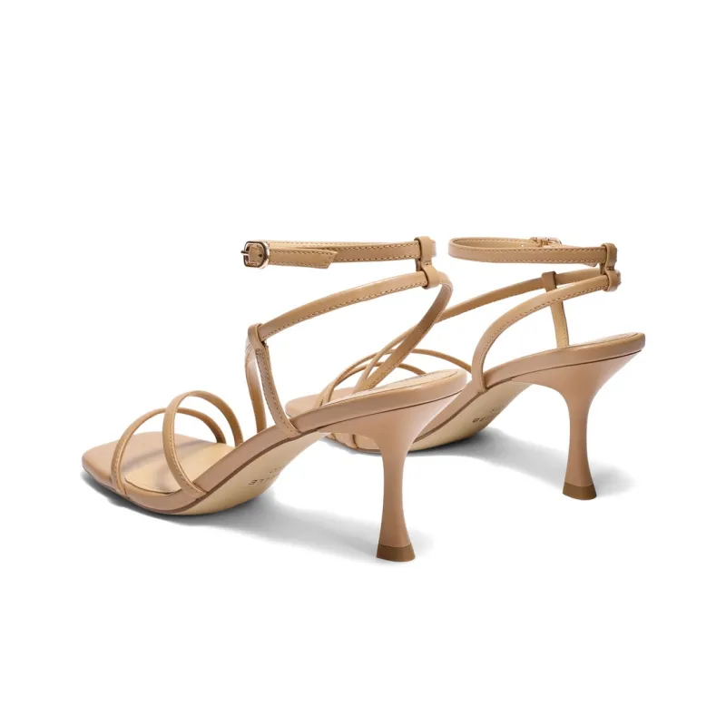 BELLE Strap Sandals 7.5CM Women's Brown Beige-3