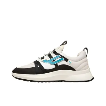 BALLY Abrasion Resistant Low Top Casual Shoes Men's White Black Blue