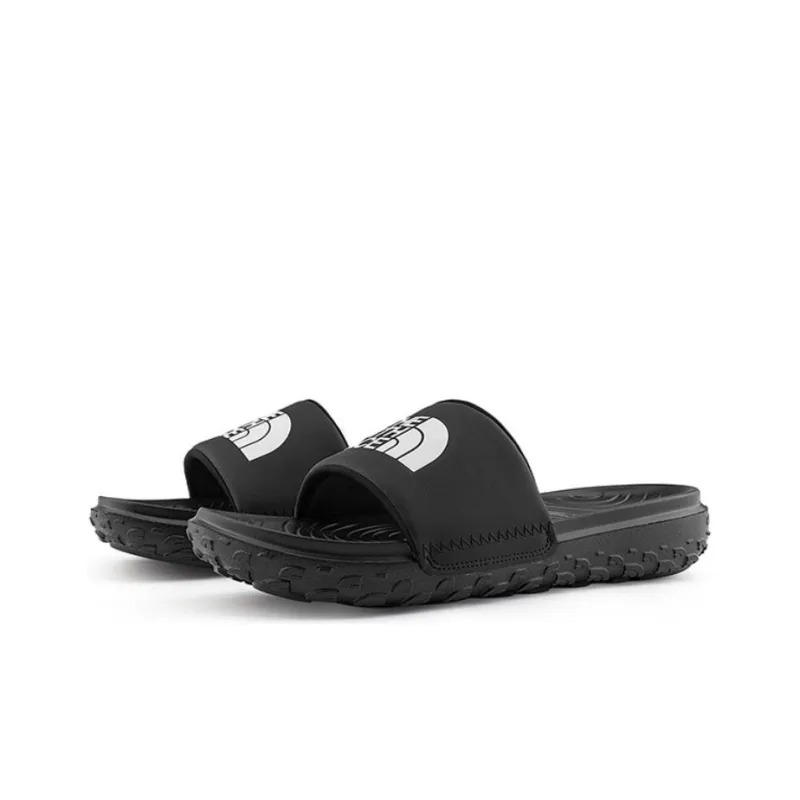 THE NORTH FACE NEVER STOP EVA Slip Resistant Abrasion Resistant Slide Slippers Men's Black White Asian Version-1