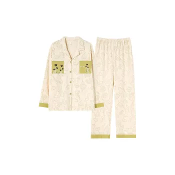 MIIOW Pajama Set Women's Light Skin All Over Print Floral