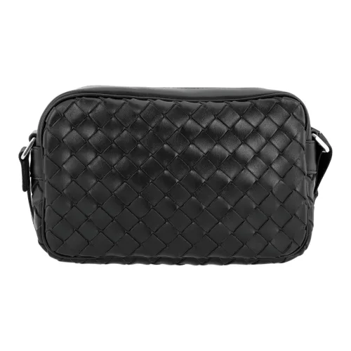 bottega Hoop Veneta Sheepskin Camera Bag, Shoulder Bag, Crossbody Bag Trumpets Men's Dark Green