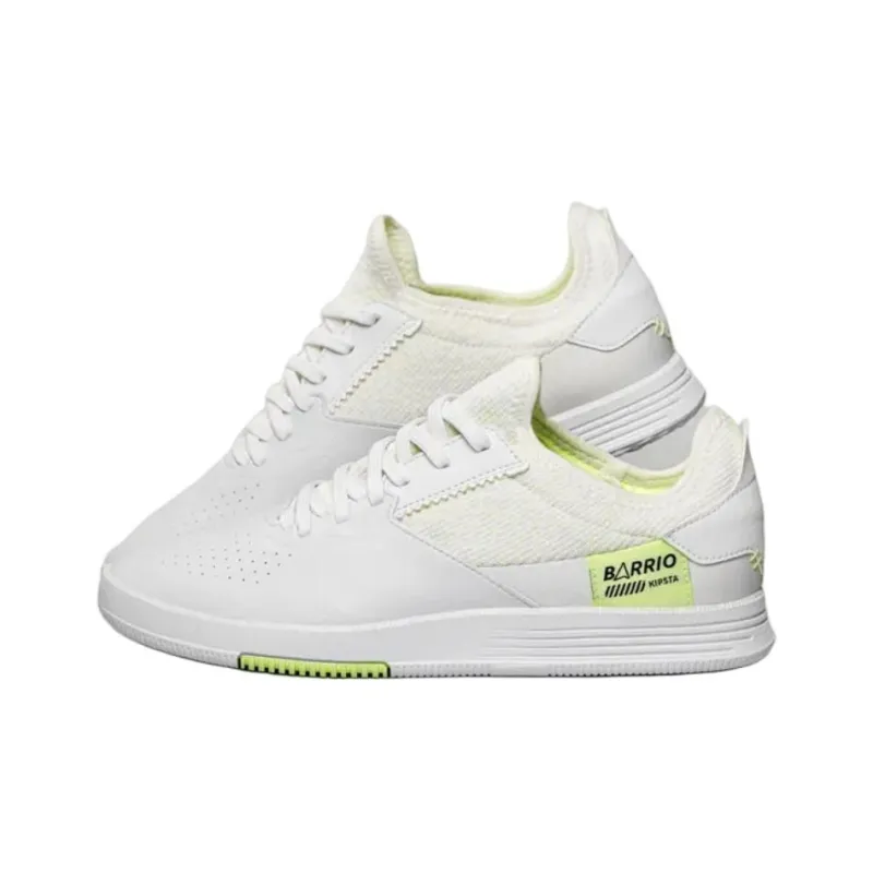 DECATHLON IC/IN Cushioning Wear Resistant Soccer Shoes Unisex White Yellow-1