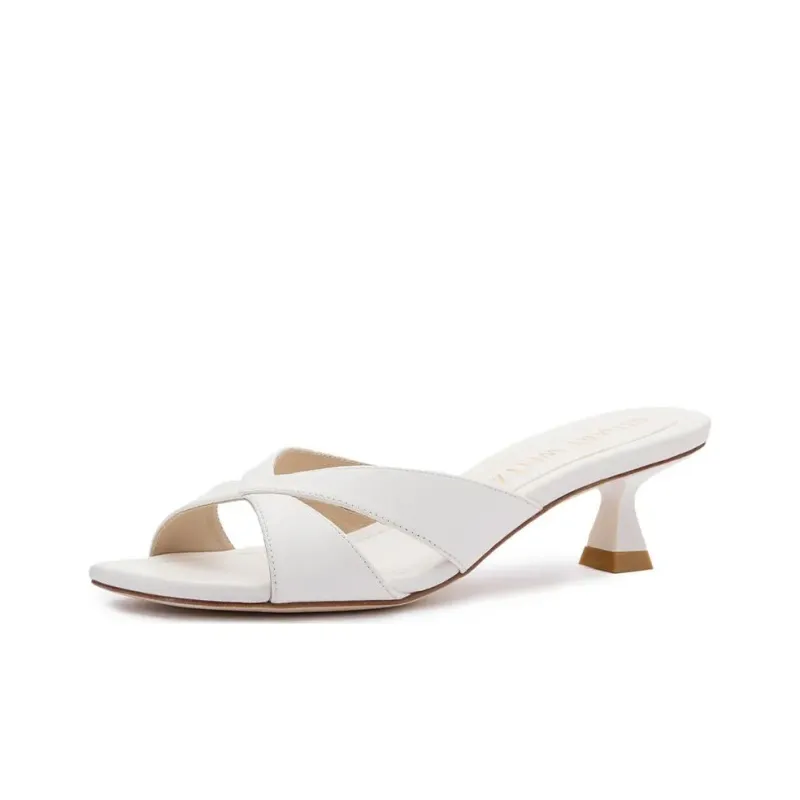 Stuart Weitzman/SW Slide Slippers Women's Beige-2