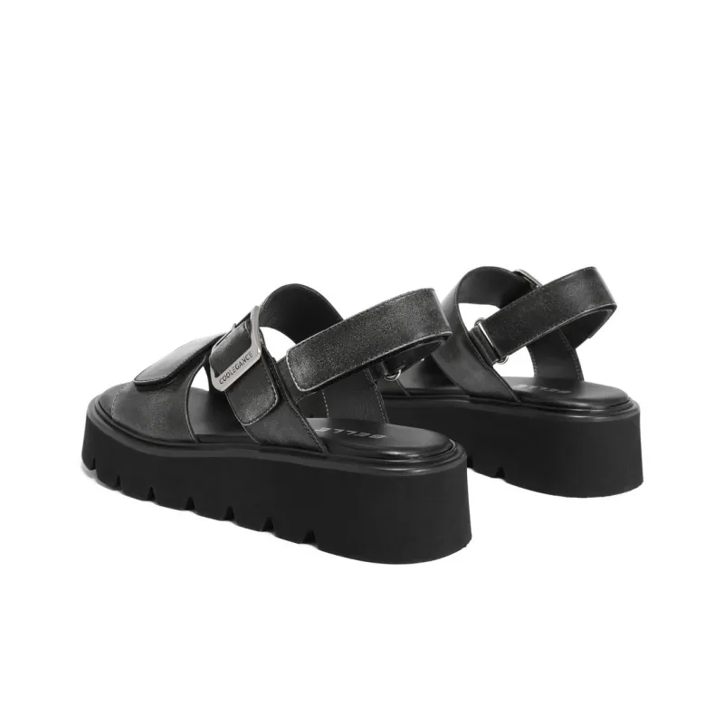 BELLE One Strap Sandals 4.5CM Women's Brown, Black-3