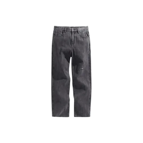 PEACEBIRD MEN Jeans Men Gray 1 Loose Straight