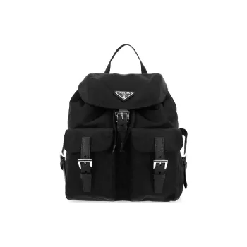 PRADA Nylon Backpack Trumpets Unisex Black
