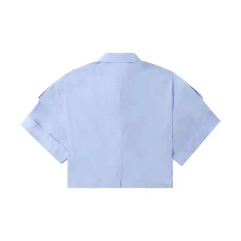 JUUN.J Cropped Oversize epaulette Shirt-1