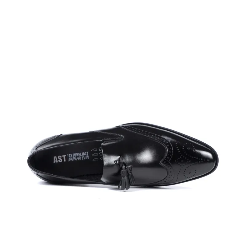 ASTON M.JAZZ Dress Shoes Men Low Top Black/Coffee-3