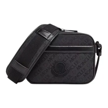 Moncler Canvas Canvas Bag Shoulder Bag Crossbody Bag Men's Black