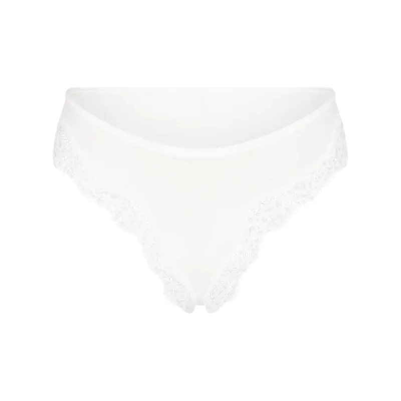 SKIMS FITS EVERYBODY LACE TANGA Underpants Women's 1 Pack Marble/Marble-0