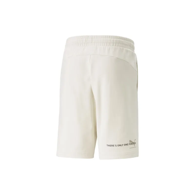 PUMA Sports Shorts Men's Cotton Linen Blend Natural-1