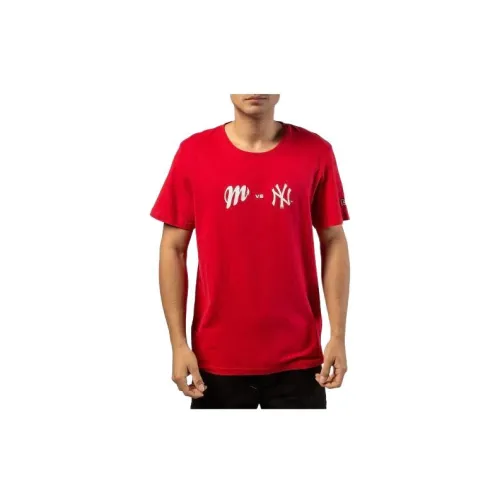 New Era Red Devils X Yankees Co-brand T-Shirts Unisex Red