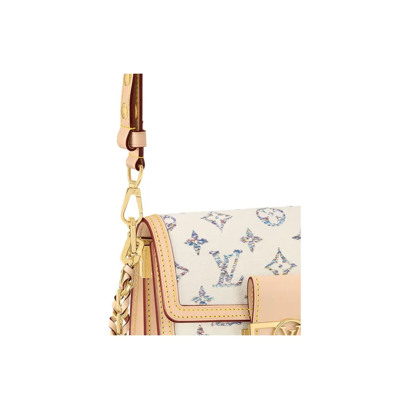 LOUIS VUITTON Leather Dafne Crossbody Bag, Shoulder Bag Women's Multicolor-3