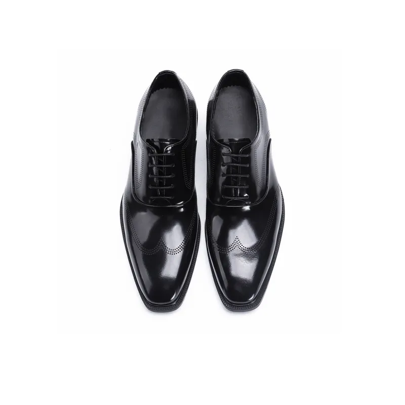 ASTON M.JAZZ Dress Shoes Men Low Top Black/Burgundy-4