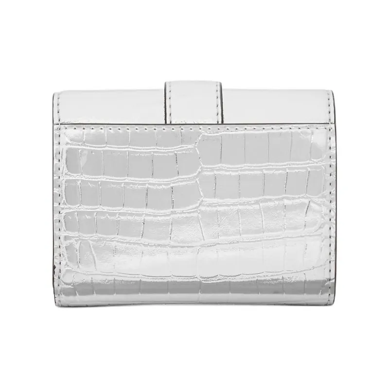 MICHAEL KORS Carmen Polyurethane Wallet Medium Size Women's Silver-1