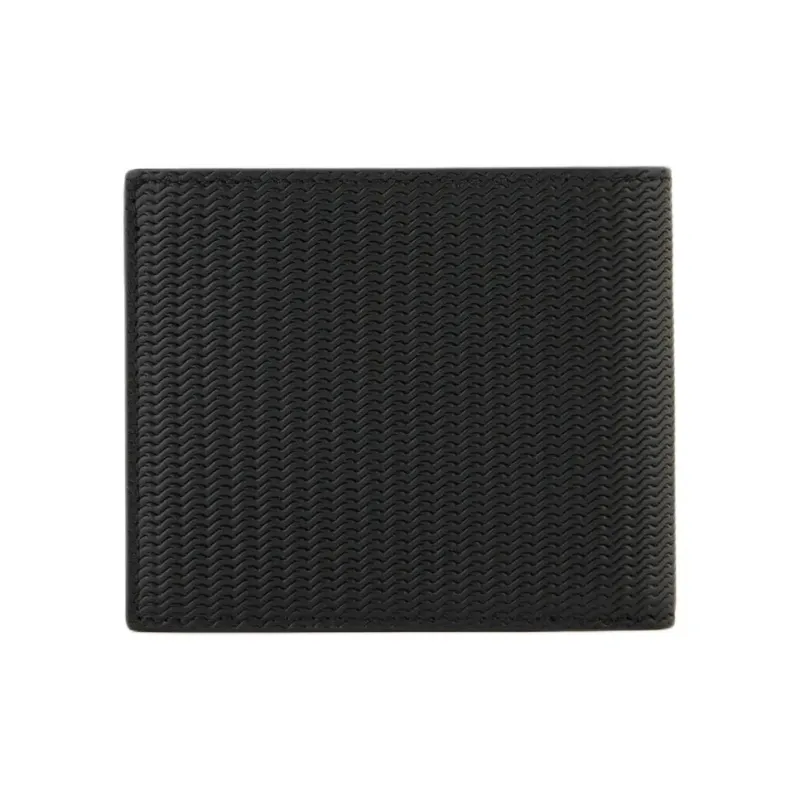 GIORGIO ARMANI Calfskin Wallet Men's Black-1