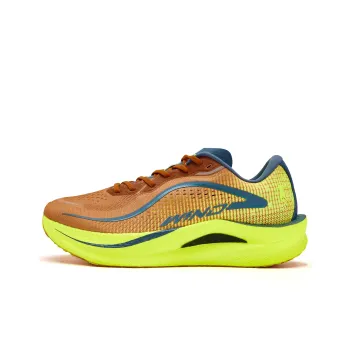 QIAODAN Strong Winds 2.0 Cushioned Slip Resistant Abrasion Resistant Low Top Running Shoes Men's Bright Yellow