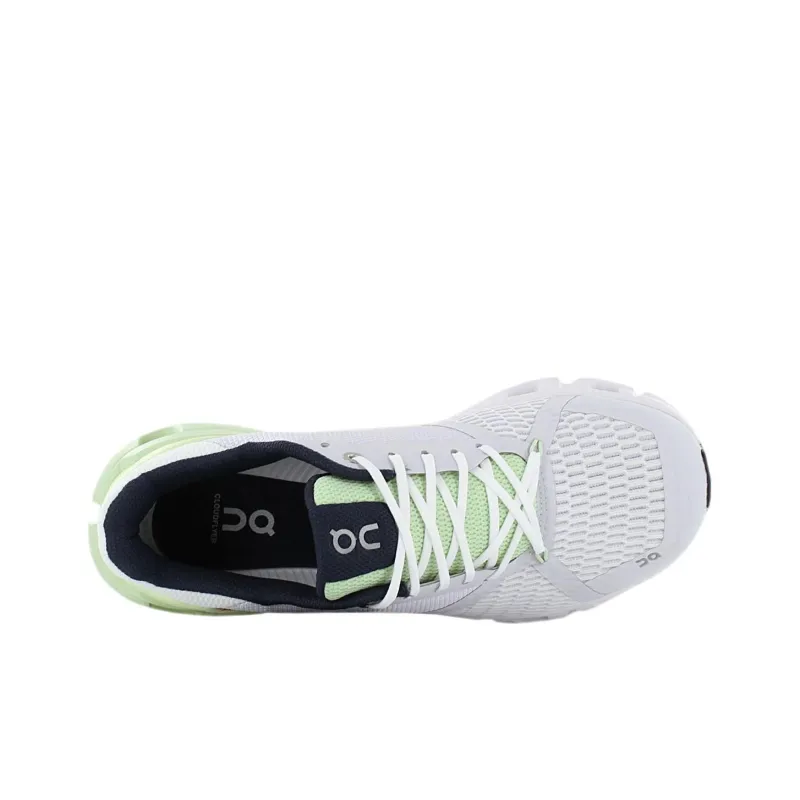On Cloudflyer Durable Breathable Low Top Running Shoes Women's White Green-2