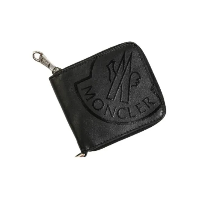 Moncler Calfskin Wallet Men's Black-1