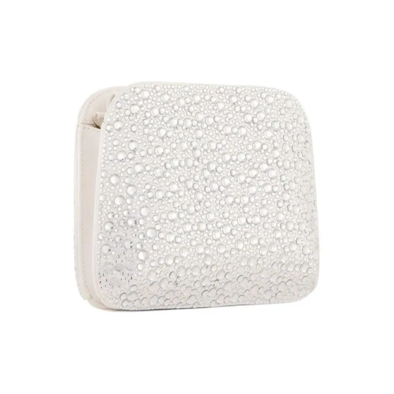 GIORGIO ARMANI Viscose Blended Mulberry Silk One Shoulder Crossbody Clutches Women's Ivory-1