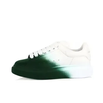 Alexander McQueen Oversized Sneaker 'White Green Velvet Spray' Women's