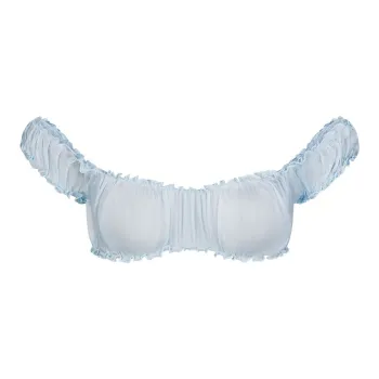 SKIMS ROMANCE CROP TOP Bra Women's CELESTE/Sky Blue
