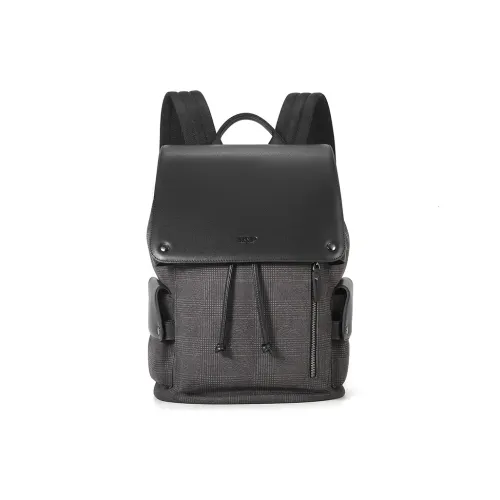 BVP Backpacks Italian Prince Of Wales Check - Black