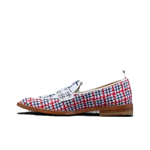 THOM BROWNE Houndstooth-pattern Penny-slot Loafers
