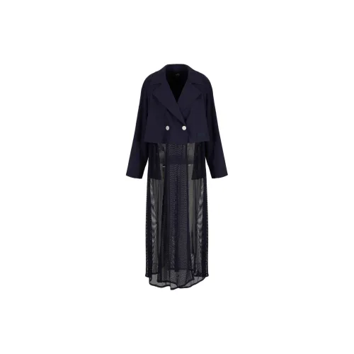 ARMANI EXCHANGE Trench Coats Women's Dark Blue