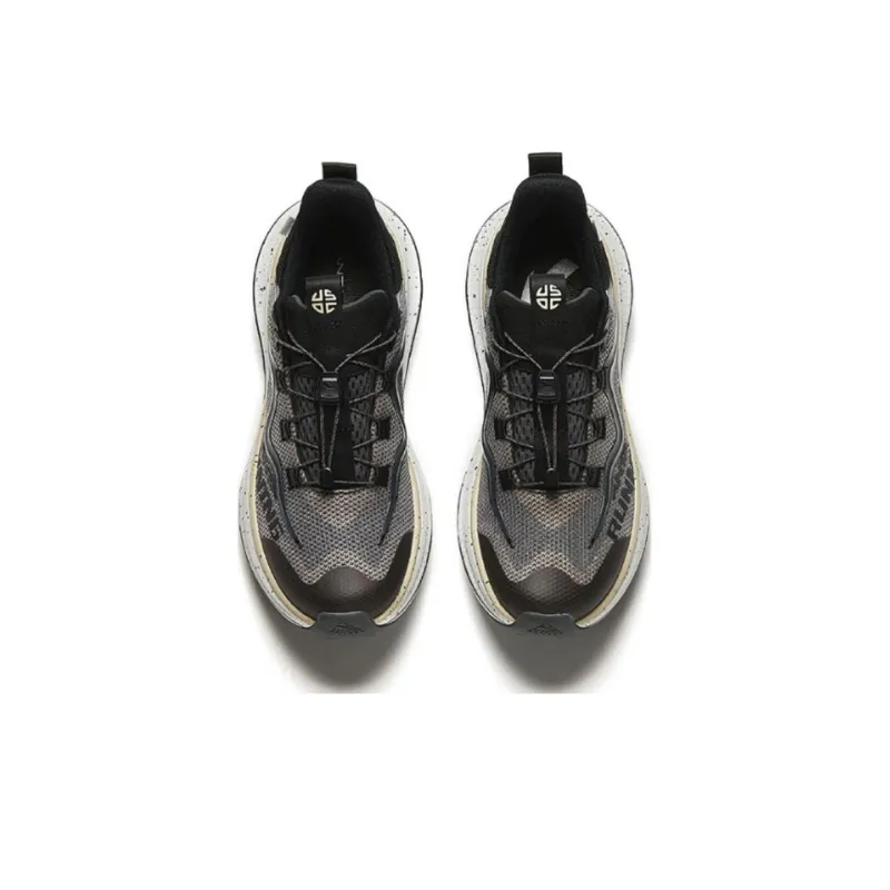 Anta Cushioned Slip-Resistant Low-Top Running Shoes Men's Gray Black-2