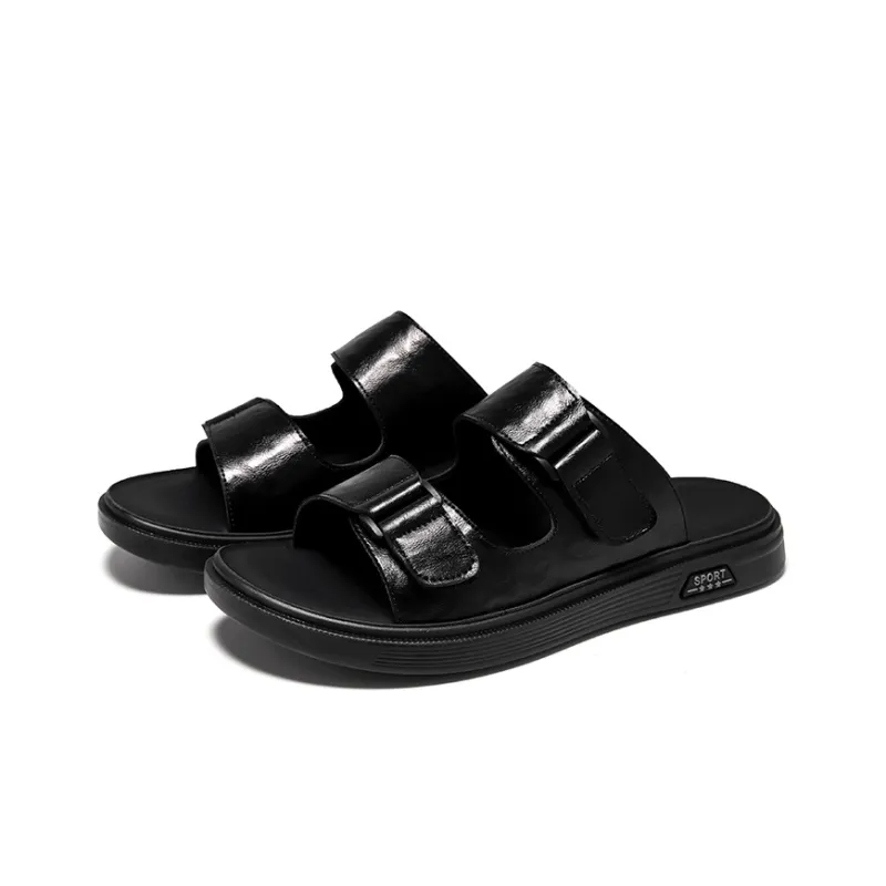 Chi Wolf Slide Slippers Unisex Black-2