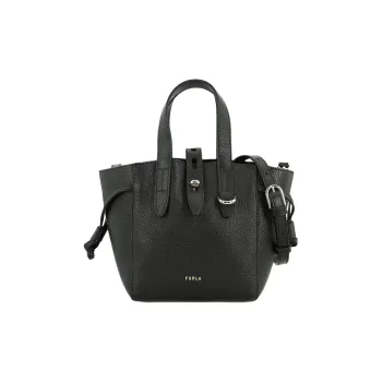 Furla Net Collection Calfskin Basket Bag Tote Bag Shopping Bag Shoulder Bag Crossbody Bag Handbag Mini Women's Black