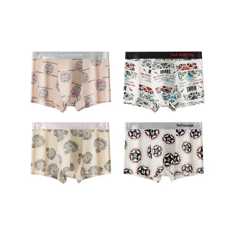 MIIOW Trendy Party Collection Cooling Summer Collection Underpants Men's 4 Pack-39