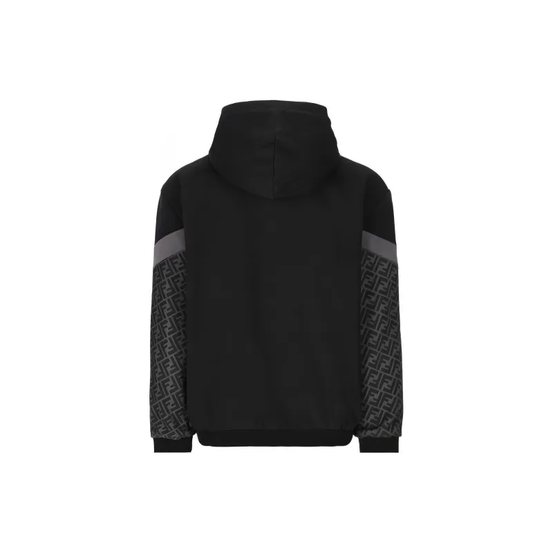 FENDI Ff Motif Zip Up Hoodie-1