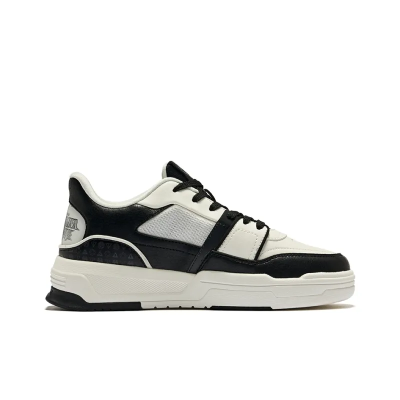Erke Battery Panda Wear resistant And Lightweight Low Top Skateboard Shoes Women's White Black-2