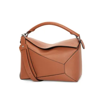 LOEWE Puzzle Calfskin Crossbody Bag, Shoulder Bag Tubas Women's Tan