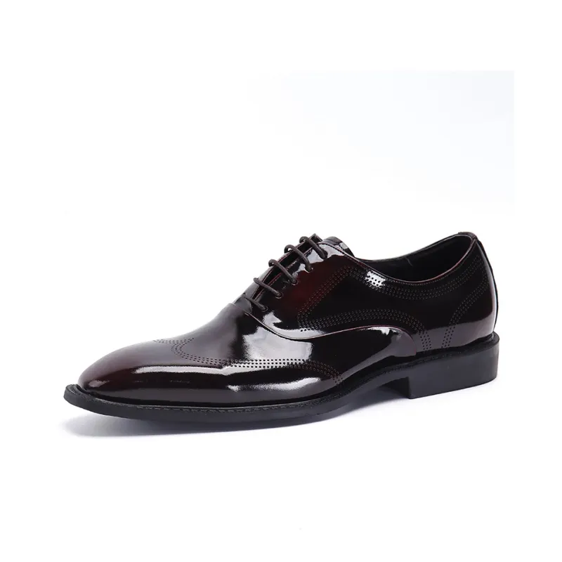 ASTON M.JAZZ Dress Shoes Men Low Top Black/Burgundy-7