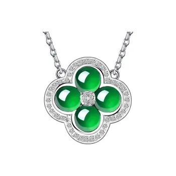 Princess Cui High Ice Jade 18K Gold Necklace Women's
