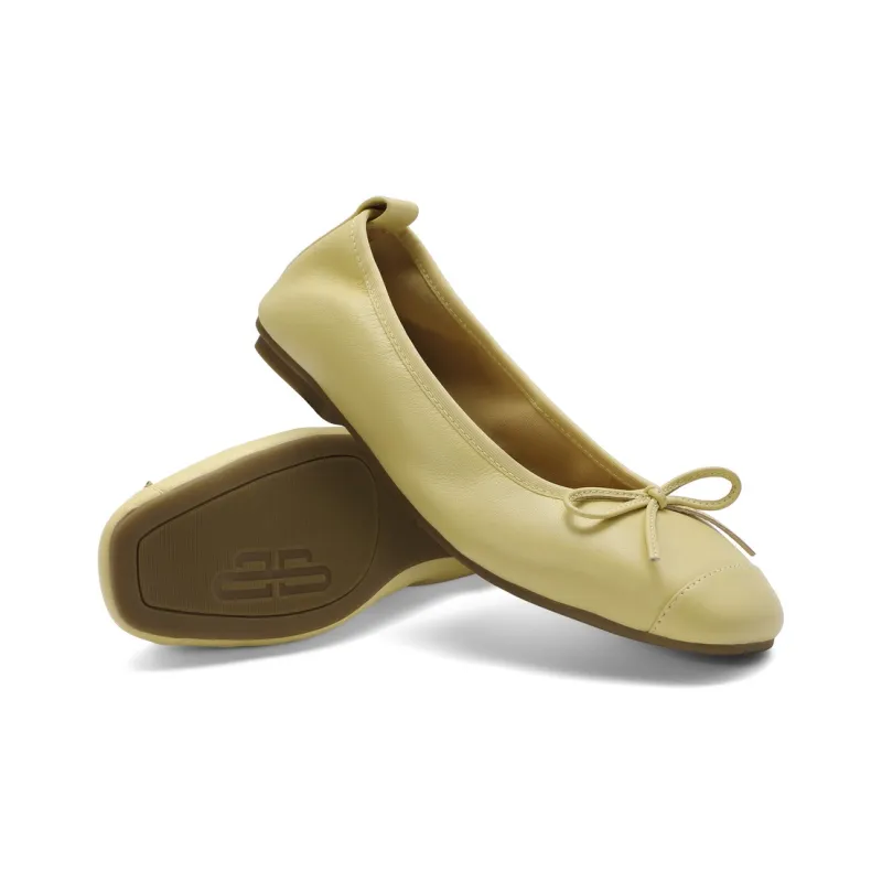 BELLE Casual Single Shoes 1CM Women's Black Ecru Yellow-9