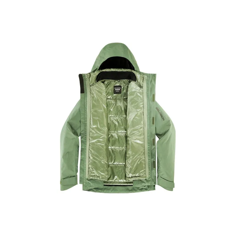 SALOMON PATROLLER Waterproof And Windproof Windbreaker Jacket Men's Laurel-1