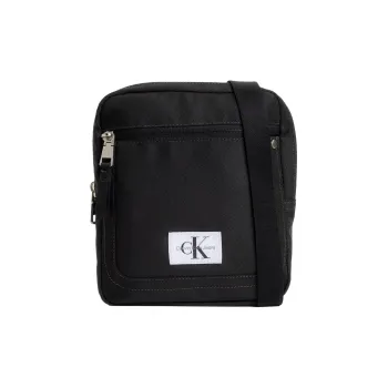 CALVIN KLEIN Recycled Polyester Shoulder Bag, Crossbody Bag Men's Black