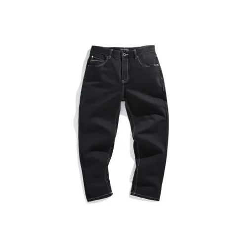 PEACEBIRD MEN Jeans Men Black 1 Fitted Cone Shape