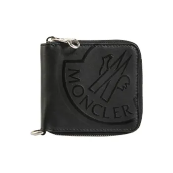 Moncler Calfskin Wallet Men's Black